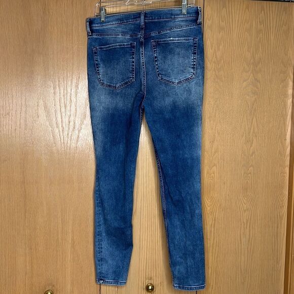 Free People - Busted High Rise Distressed Skinny Jeans 31 - Picture 8 of 10